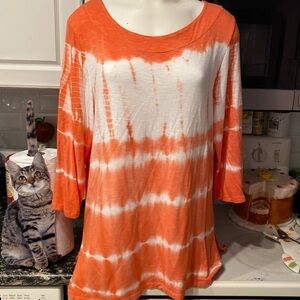 D womens Coral Bay casual stretch 3/4 sleeve regular size top XL.  EUC